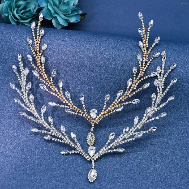 Haarspangen DZ032 Stirn Kopfschmuck Hochzeit Kopfschmuck Wassertropfen Braut Stück Festzug Tiara Mode Frau Kopfbedeckung Brautjungfer Geschenk