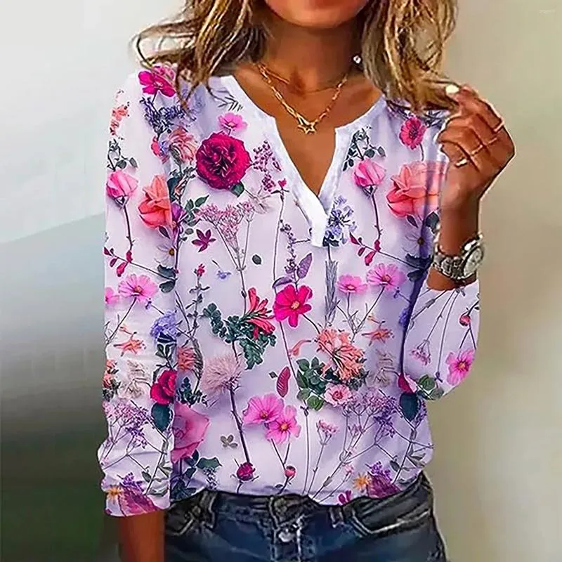 Etnische kleding Dames bloemenprintblouses Vrouwelijke zomer Dunne blouse Shirt Geschikt voor vrienden verzamelen Slijtage NIN668