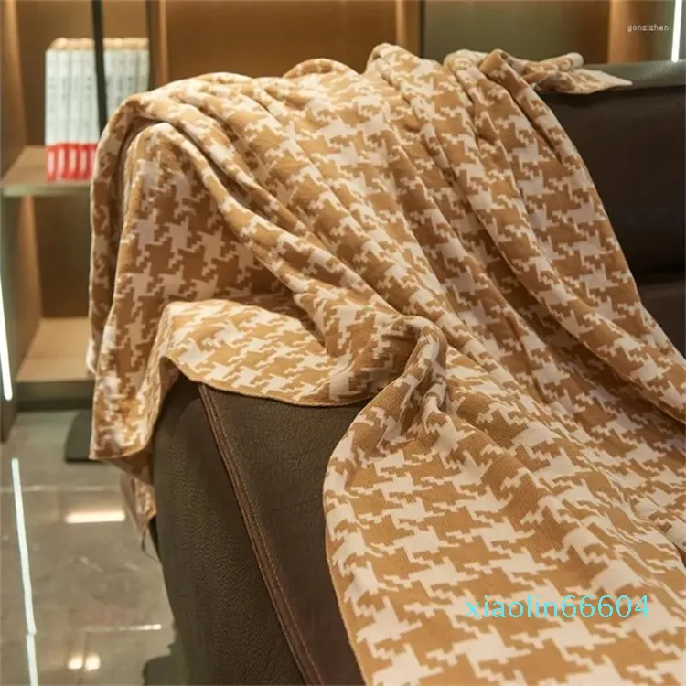 Couvertures classiques rétro couverture tricotée printemps et automne pur coton sieste unique climatisation canapé châle