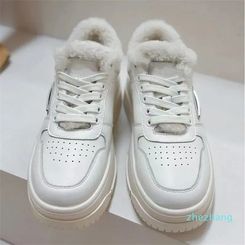 2023-femmes bottes de neige à lacets à fond épais hiver chaud sexy marque de mode de luxe design classique peau de vache haut de gamme modèle fille berbère polaire chaude peluche cricket