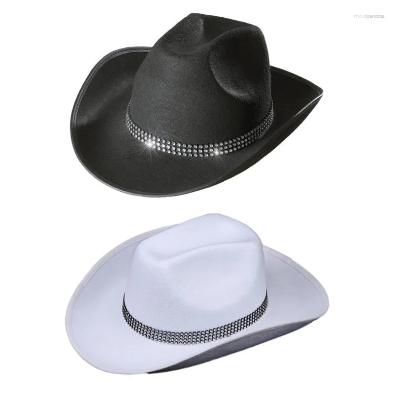Basker 50jb andningsbar cowgirl hatt kvinna män kände cowboy med justerbar hakband
