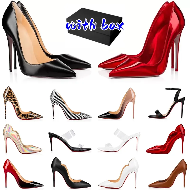 Red Bottoms Designer Buty na wysokich obcasach Sukienki Sneakers Luksusowy brokat nity Triple Blay Białe Szampana Sprzedaż zamsz na zewnątrz Buty ślubne Women Buty 35-44