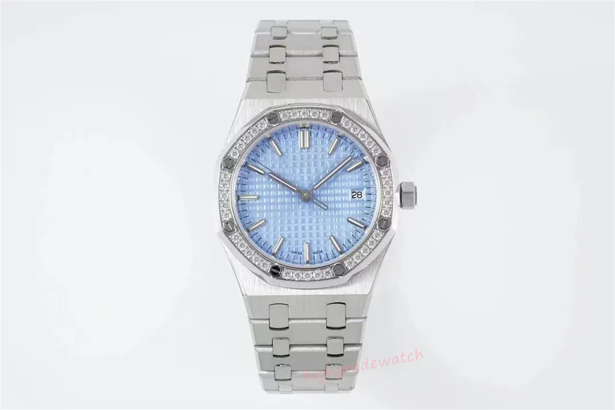 8F Factory77351 Mekanisk kvinnors klockdiameter 34mm stålfodral 5800 Självlindande rörelse Sapphire Crystal Glass Mirror Men's Watch