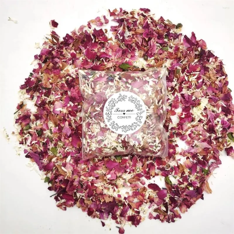 Dekoracyjne kwiaty suszone płatki kwiatów róży konfetti przyjęcie weselne Dekoracja biodegradowalna prawdziwe płatki ręcznie robione zapasy