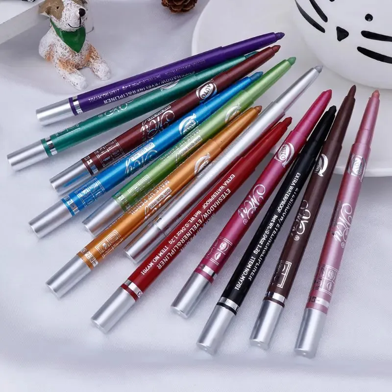 Eye Shadow Professional Lip Liner Eyeliner Pen Pencil Makeup 1 Set 12 Color 231023