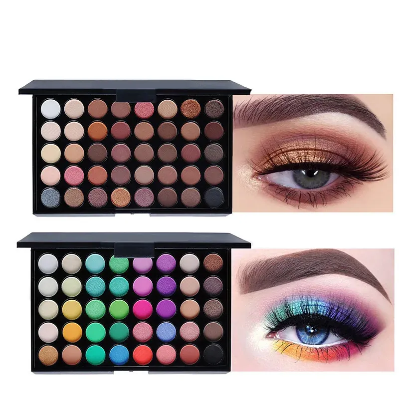 Ombre à paupières Mode Matte Fard À Paupières Palette Lumineux Étanche Shimmer Glitter Ombre À Paupières Power Set Cosmétique Maquillage Outils Femmes Maquillage 231023