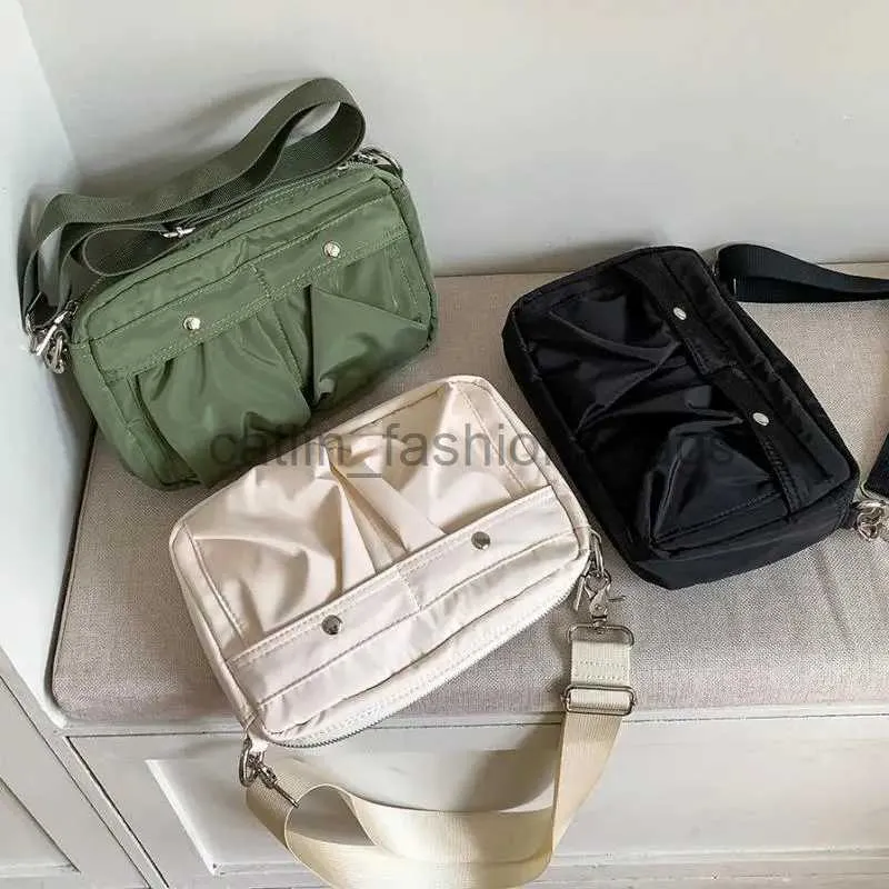 Cross Body Japanese Style Cross Body Bag Casual Nylon Mens Soft