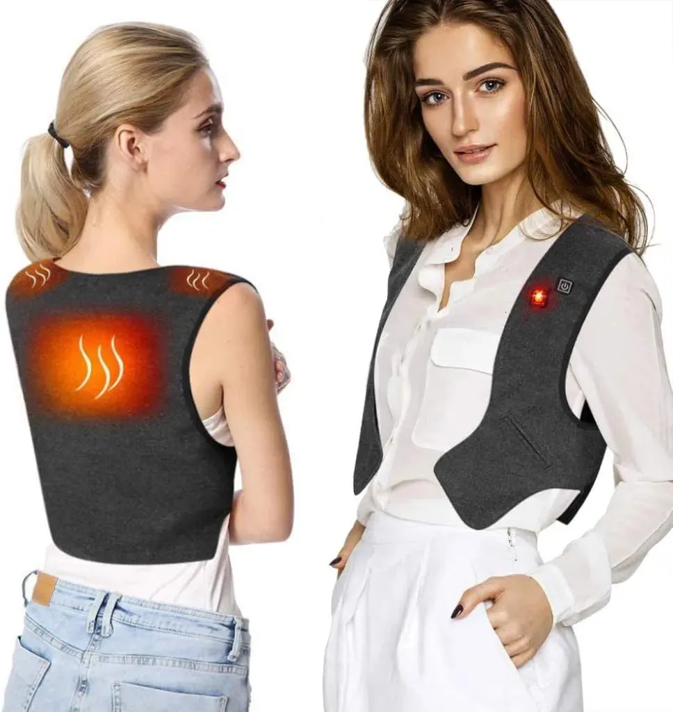 Women's Vest Heated Vest Jacket Electric Heating Clothes for Men and Body Warmer USB Charging Outdoor Hikin cappa 231023