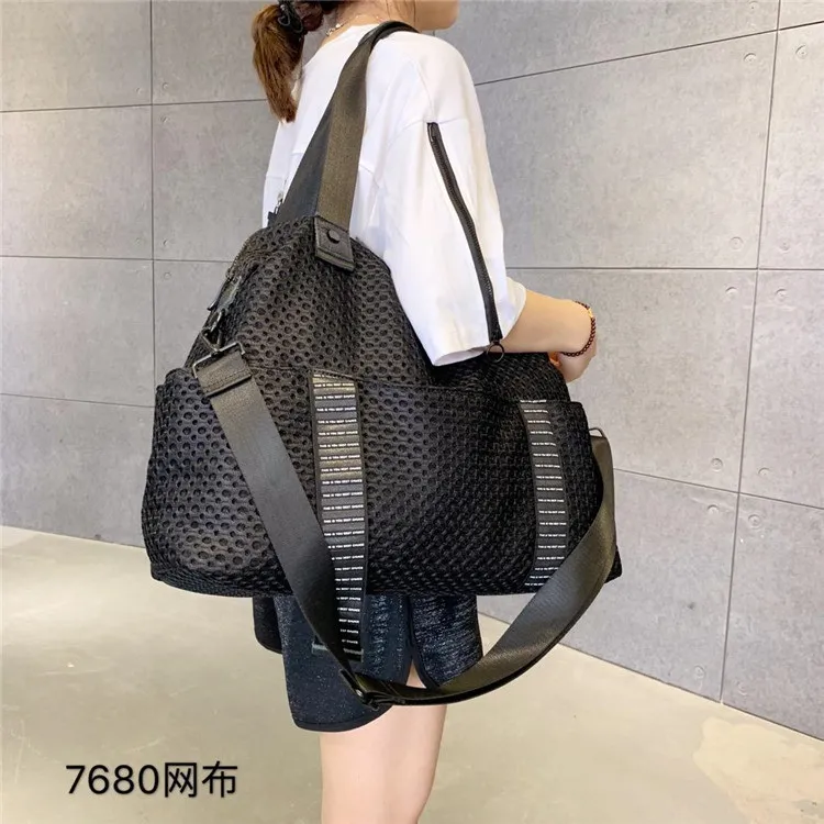 Bolsa de viaje Bolso de hombro portátil para mujer Bolsa de equipaje Bolsa de tela Oxford de gran capacidad de corta distancia Bolsa de fitness de viaje ligera