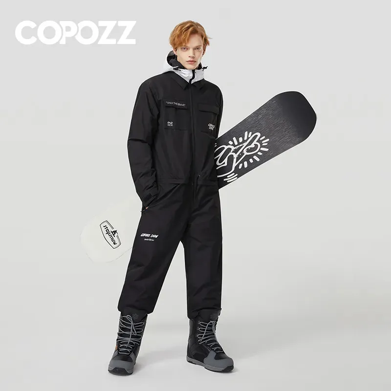 Andra sportartiklar Copozz Winter Ski Suit män Kvinnor Vattentät varma skidövergripande utomhussport snowboard skid jumpsuit skidkläder 231023