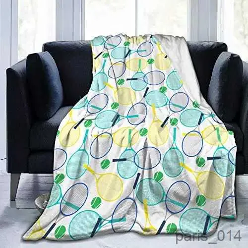Blankets Tennis Ball Fleece Blanket Cozy Soft Flannel Blankets All Season Lightweight Warm Kids Bedspread for Bed Sofa Rug