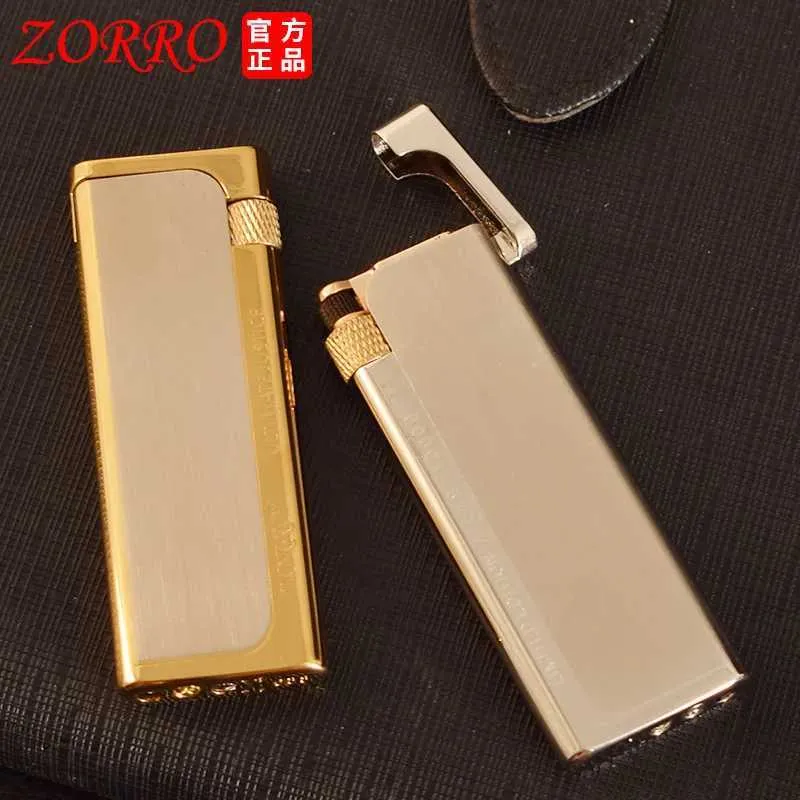 Ultra Thin Metal Lighter With Grinding Wheel Ignition Side