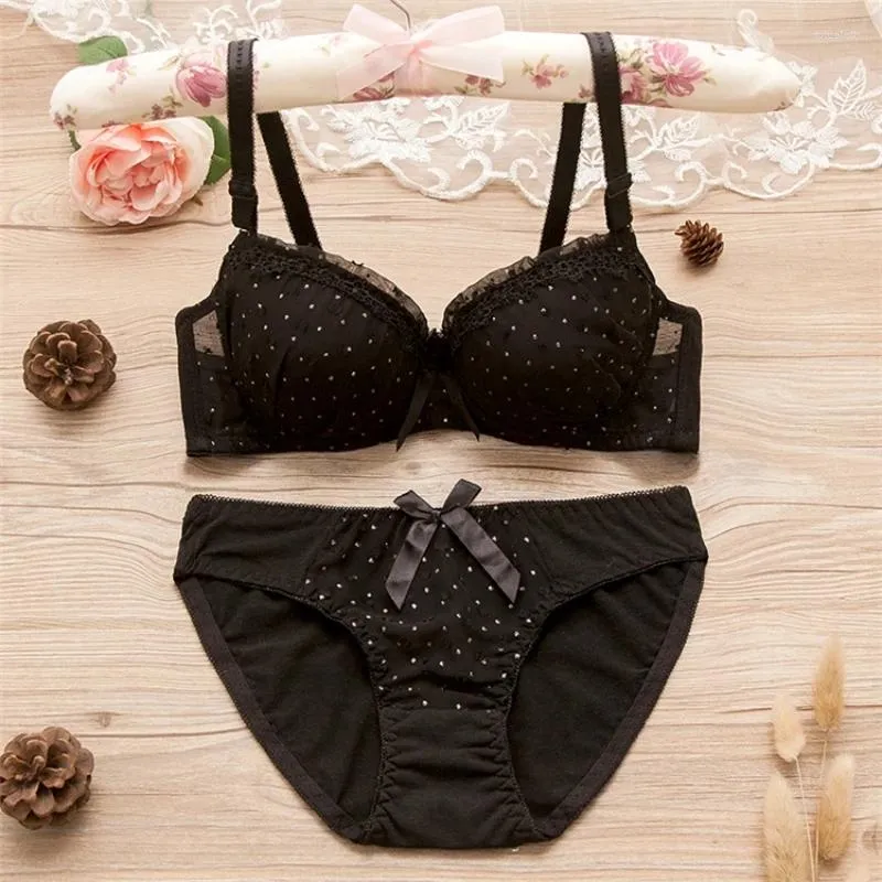 Bras Sets Lively Silver Dot Girl Bra Cotton Lace Student Development Period  Sexy Underwear Teenage Girls Top Training From 8,85 €
