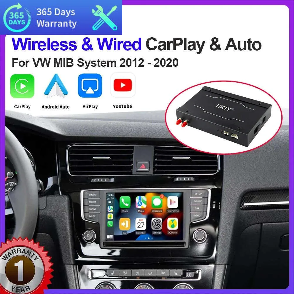 VW/VOLKSWAGEN GOLF POLO PASSAT B8/SEAT LEON/SKODA OCTAVIA MIB SYSTAL用のニューカーワイヤレスApple CarPlay Androidオートモジュール