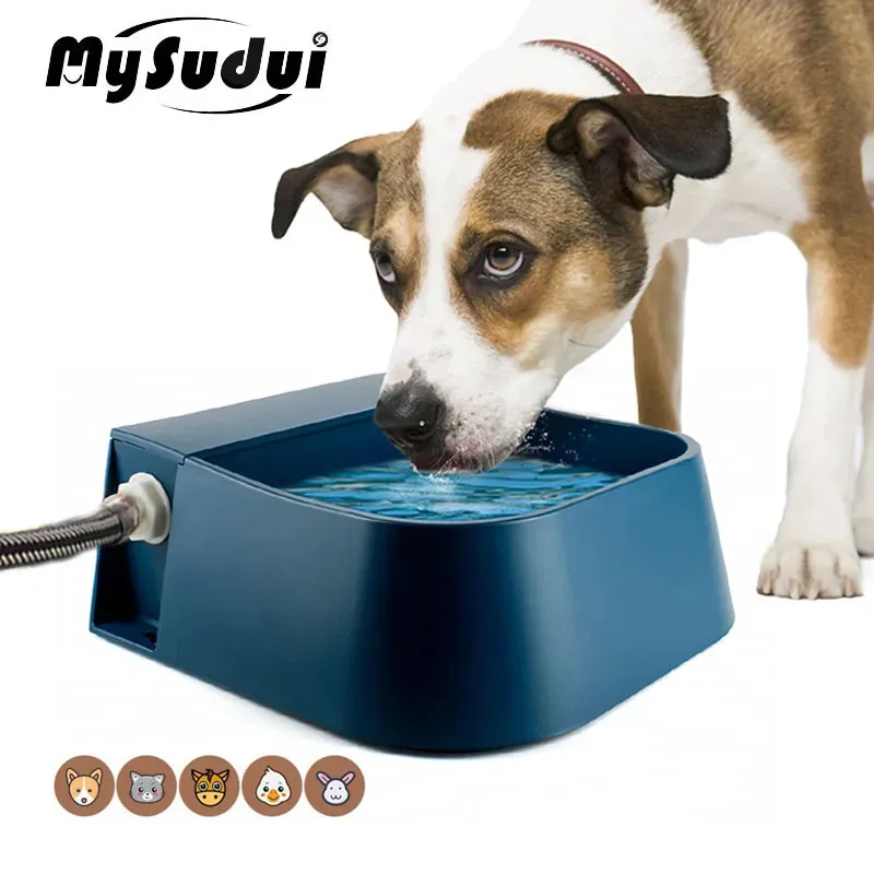 Dog Bowls Feeders Automatic Pet Dog Bowl Feeder Auto Non Slip Dog Water Dispenser Fountain Drinker For Cats Small Large Dogs Pets Indoor Outdoor 231023