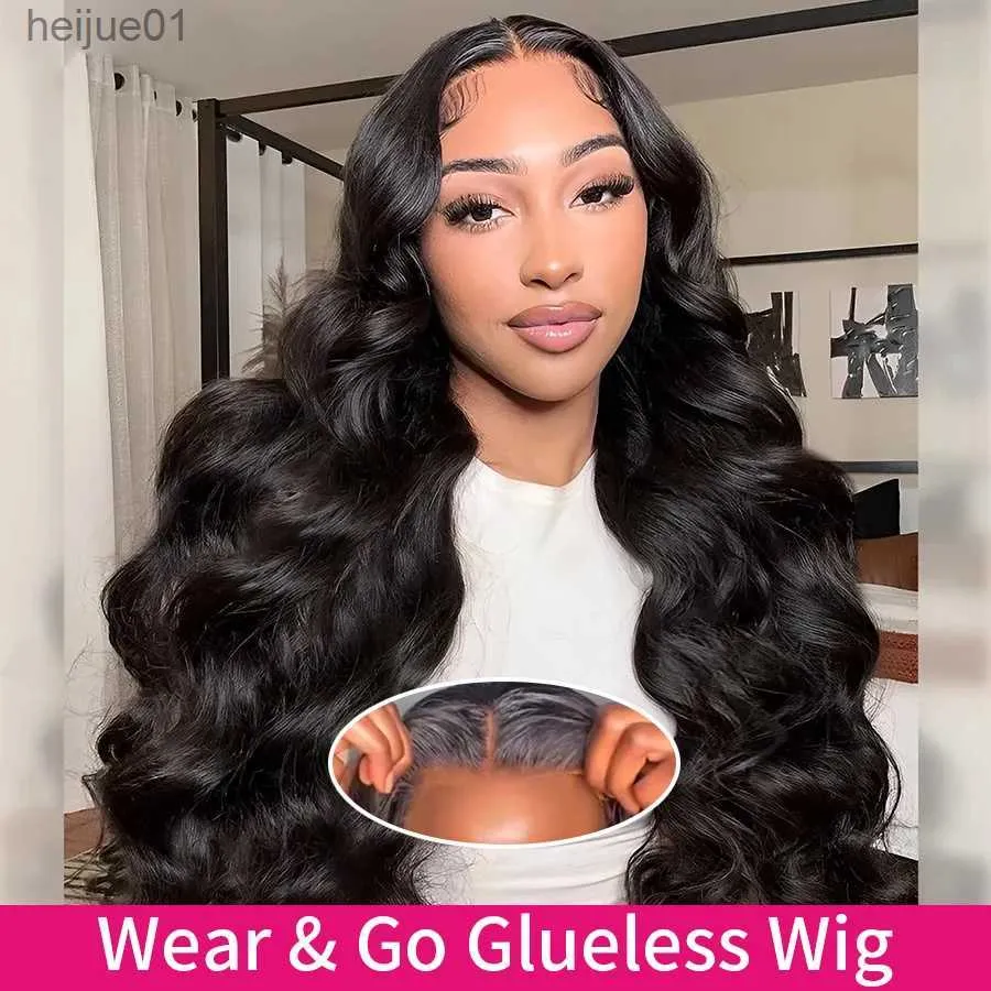 Synthetic Wigs Wear And Go Glueless Human Hair Wigs Preplucked Brazilian Body Wave 13x6 HD Lace Frontal Human Hair Wigs For Women Ready To WearL231024