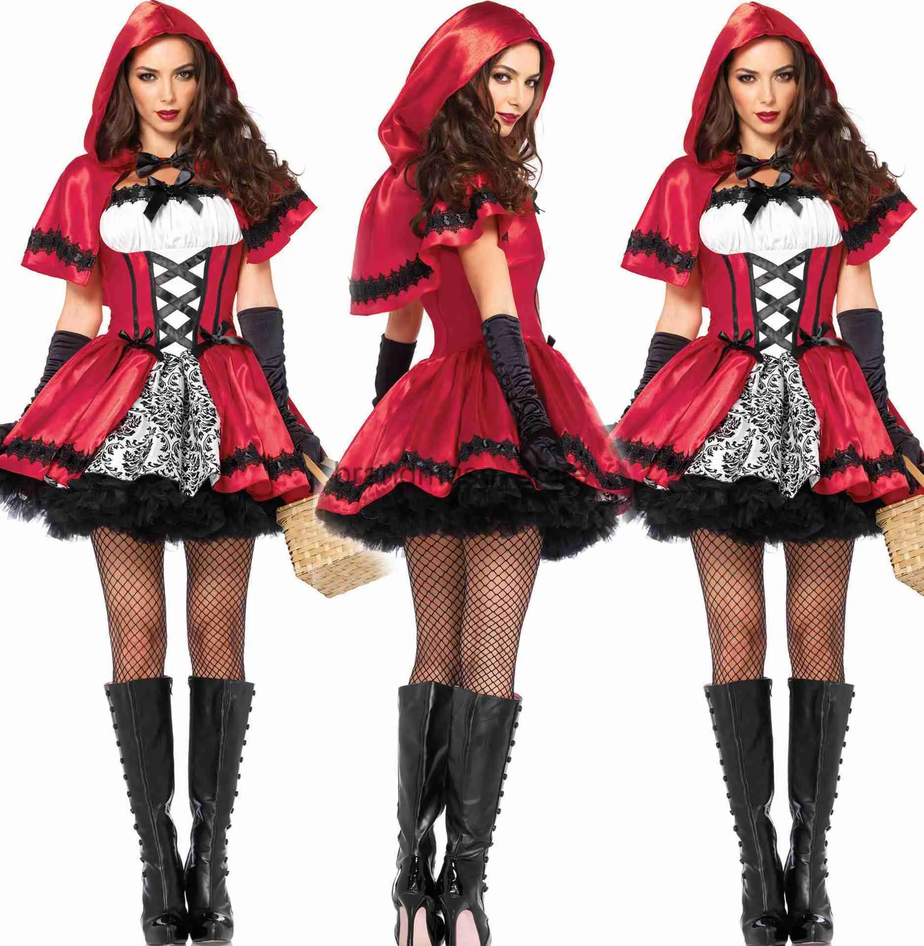 Costume a tema Costume di Halloween Cappuccetto Rosso sexy Regina Principessa UNIFORM Costume di Halloween gioco di ruolo uniforme J231024