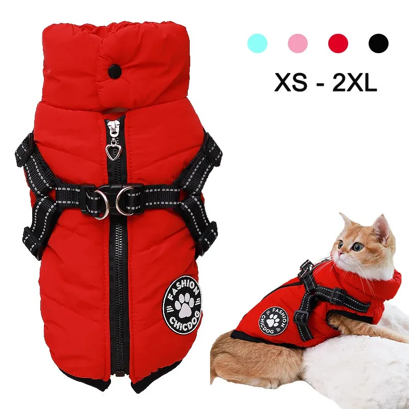 Hondenkleding Coltrui Warme hond Kattenjas Kleine middelgrote hond Puppy Winterkleding Waterdicht Chihuahua Franse Bulldog-jas Mopshond Poedelkleding 231023