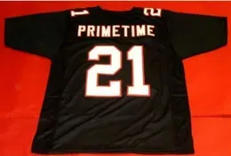 rare Custom Men Youth women Vintage #21 DEION SANDERS PRIMETIME Football Jersey size s-5XL or custom any name or number jersey