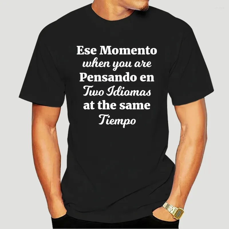 Herr t-skjortor spanska engelska tvåspråkiga ESL-lärare skjorta-2917a