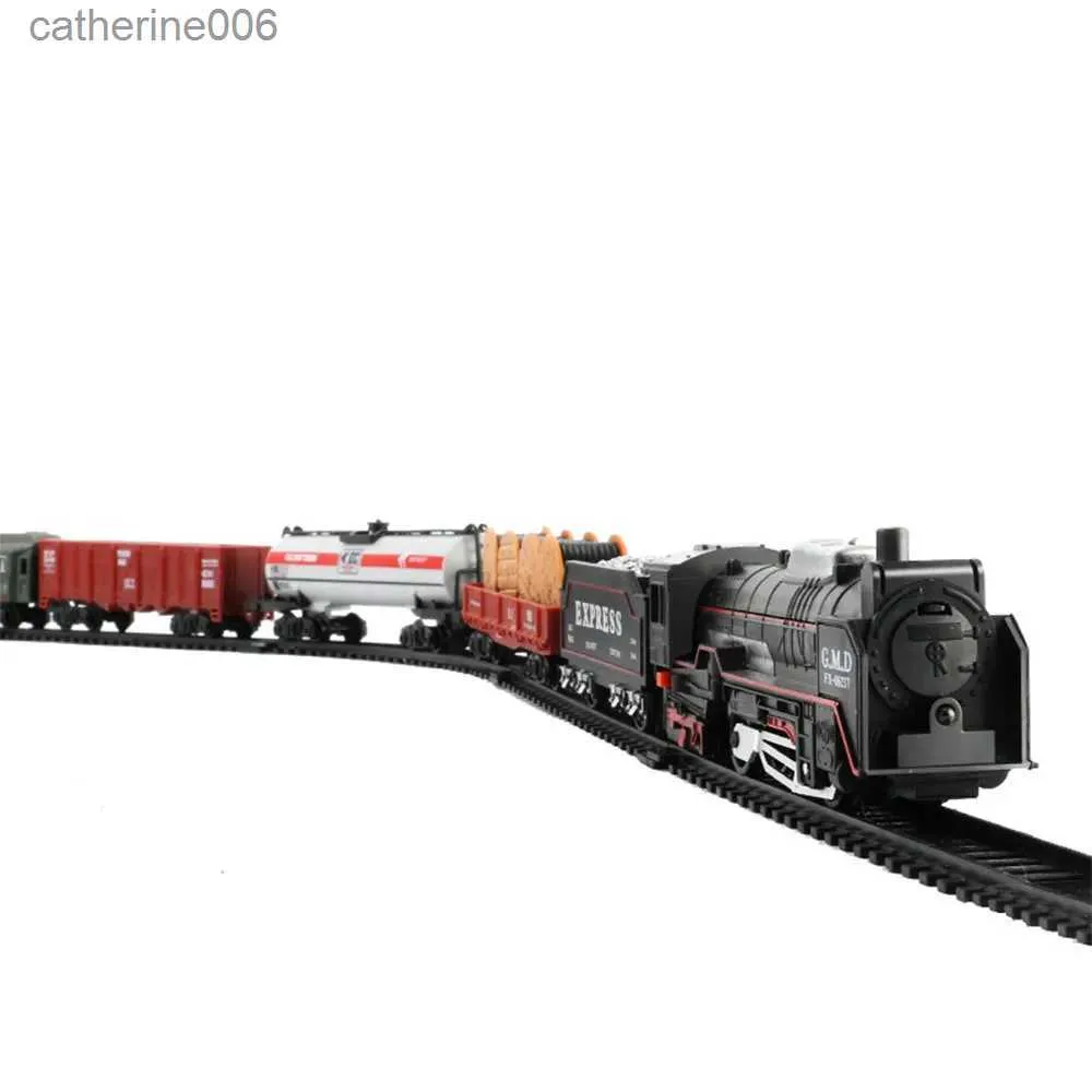 Outros brinquedos Simulação Modelo de trem elétrico com trilhos brinquedos ferroviários operados por bateria clássicos brinquedos de trem ferroviário de alta velocidade para criançasL231024