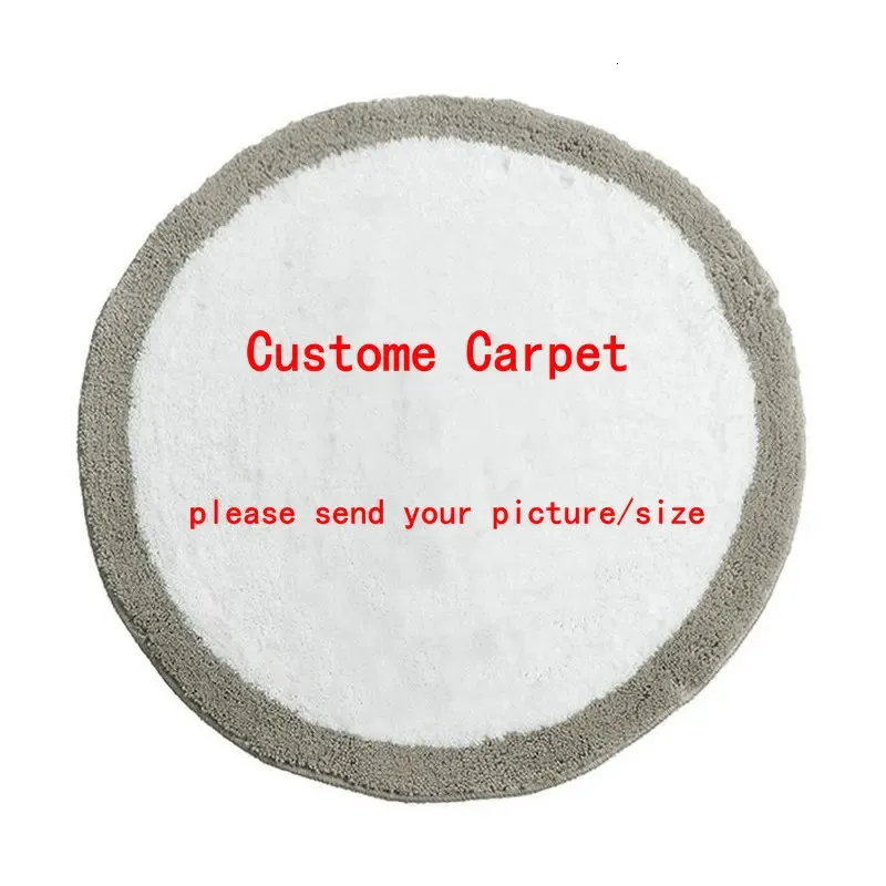 Mattan Anpassad tuftad matta för AJ Soft Plush Round Square Oregelbundet Cartpet Bath Mat Doormat 231024