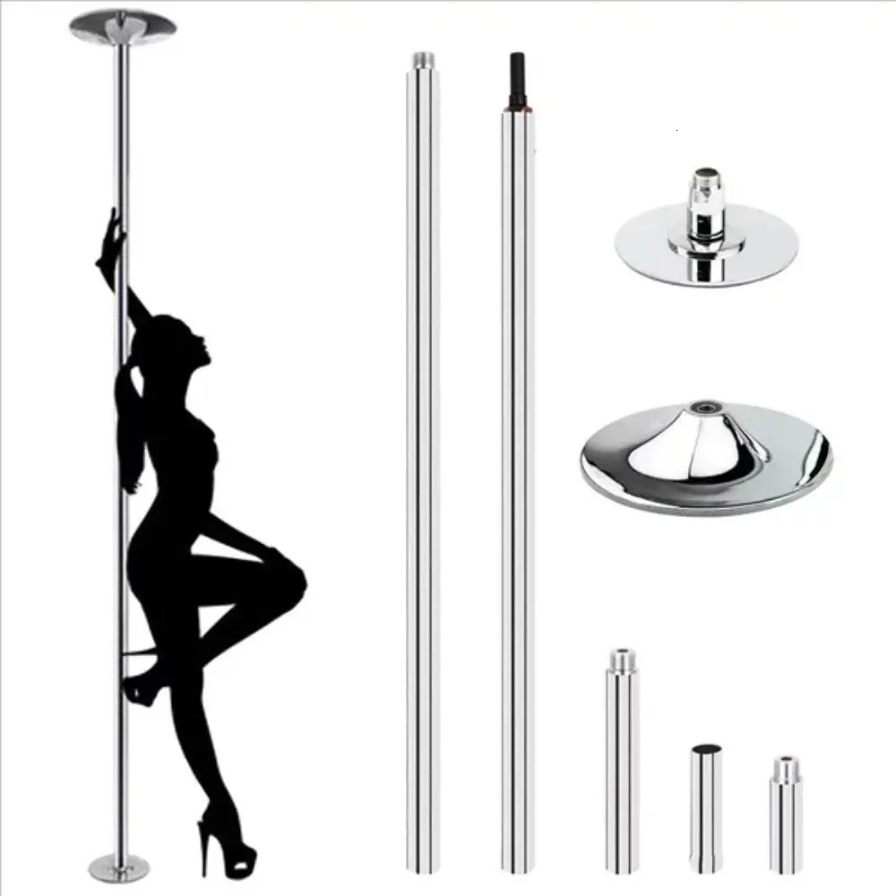 Hand Grips Portable Dance Pole Static Spinning Training Fitness Silver Gym Accessories Träningsutrustning Body Building Sports Entertainment 231024