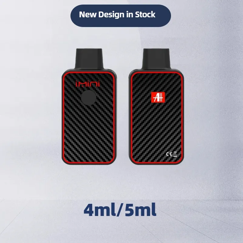 Imini Disposable Vaping Pod Device Empty 4ml 5ml Thick Oil Vaporizer Pens Vaporizer D8 D9 Thick Oil with 380mAh Ceramic Coil Adjustable Voltage Rechargeable Battery