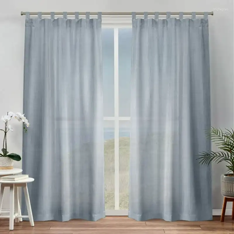 Curtain Tab Top Panel Pair 54 Yk Room Decor Ethiopian Home Short For Windows Cortinas Para Decoracion De Fiestas