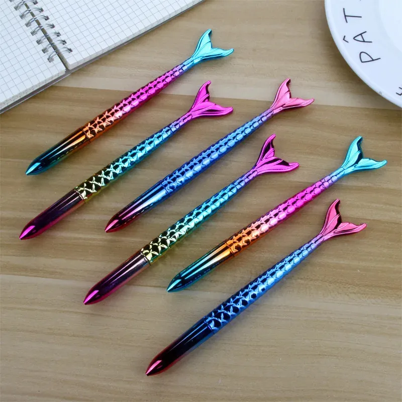 Ballpoint Pens 1 Piece Stationery Cute Kawaii Lovely Mermaid Office School Supplies Colored Creative Gel Pen 231024