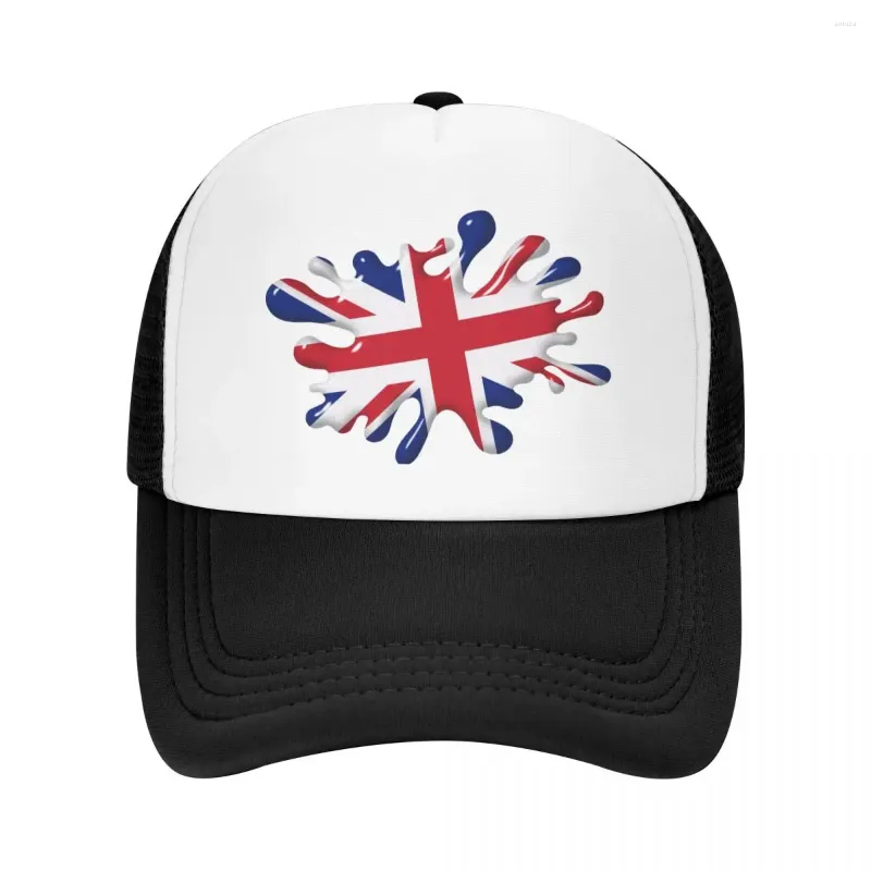 Bollmössor Custom Union Jack British Flag Baseball Cap Hip Hop Women Men's Justerable Trucker Hat Autumn Snapback