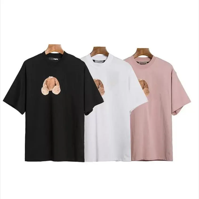 22SS Designer Men's T-shirt Avskedad huvud Teddy Bear Men's Women's Luxury T-shirt Polo Shirt Summer Round Neck Kort ärm utomhus Fashion Casual Pure Cotton