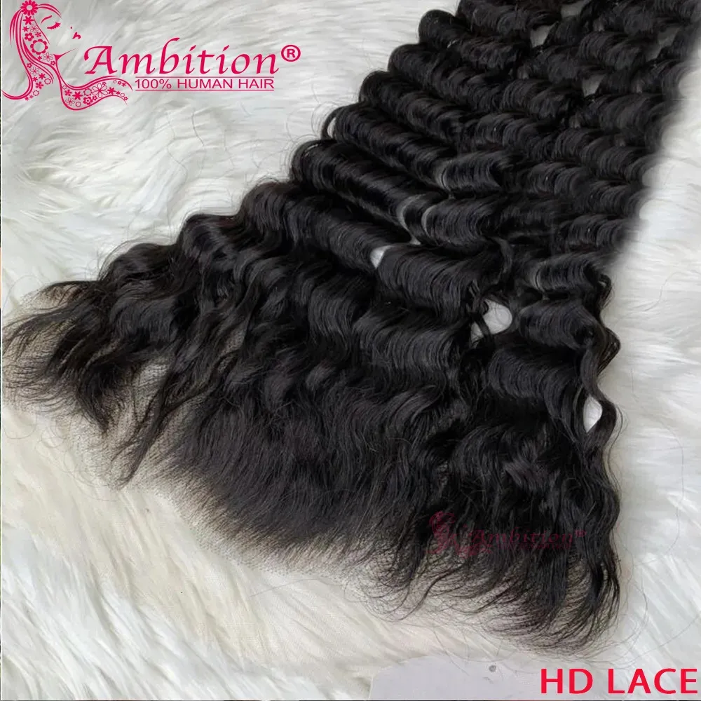 Lace Wigs Invisible 13x4 13x6 HD Frontal Deep Wave 5x5 6x6 Top Closures Remy Human hair Hair 231024
