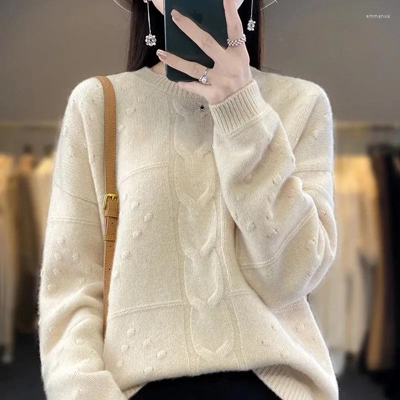 Women's Sweaters Luxurious And Warm 100 Cashmere Sweater For Women Cozy Stylish Round Neck Pullover Autumn Winter