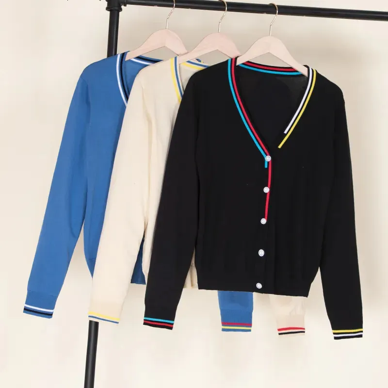 Pulls pour femmes Crochet Top Blouses Tricot Vêtements Recadrée Style de mode coréenne Jersey Cardigan Femme Tricoté Dames Pulls Noir Vêtements d'extérieur 231024