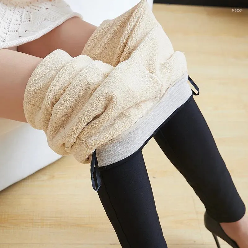 Women's Pants Winter Leggings Lamb Cashmere Casual Legging High Elastic Thicken Lady's Warm Skinny Women External Wea