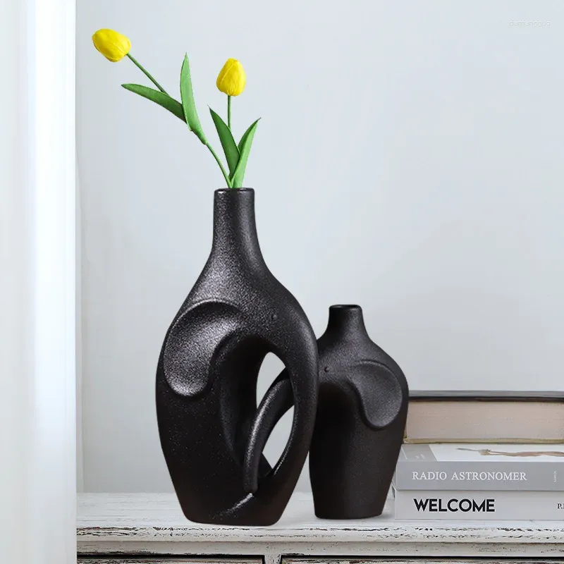 花瓶セラミックエレファント花瓶セットモダンな家の装飾装飾品クリエイティブ装飾デスクノルディック