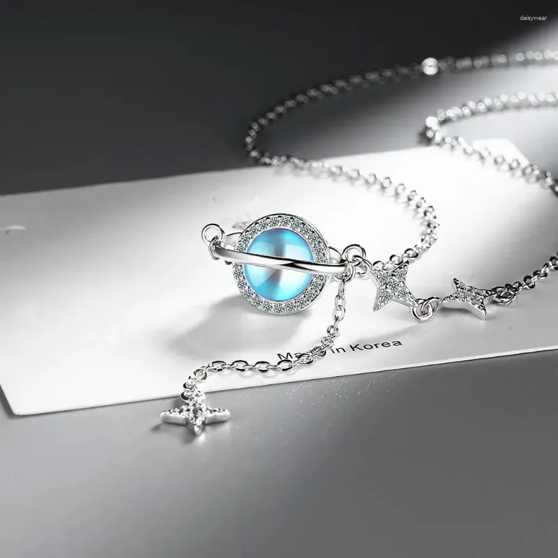 Pendant Necklaces Starry Moon Necklace - Shining Stars With A Crescent Stylish Jewelry For Women