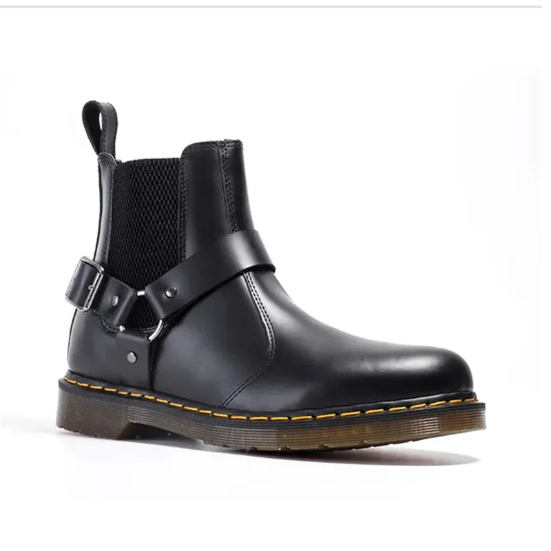 Designer Patent Leather Doc Martens Ankle Boots For Women And Men