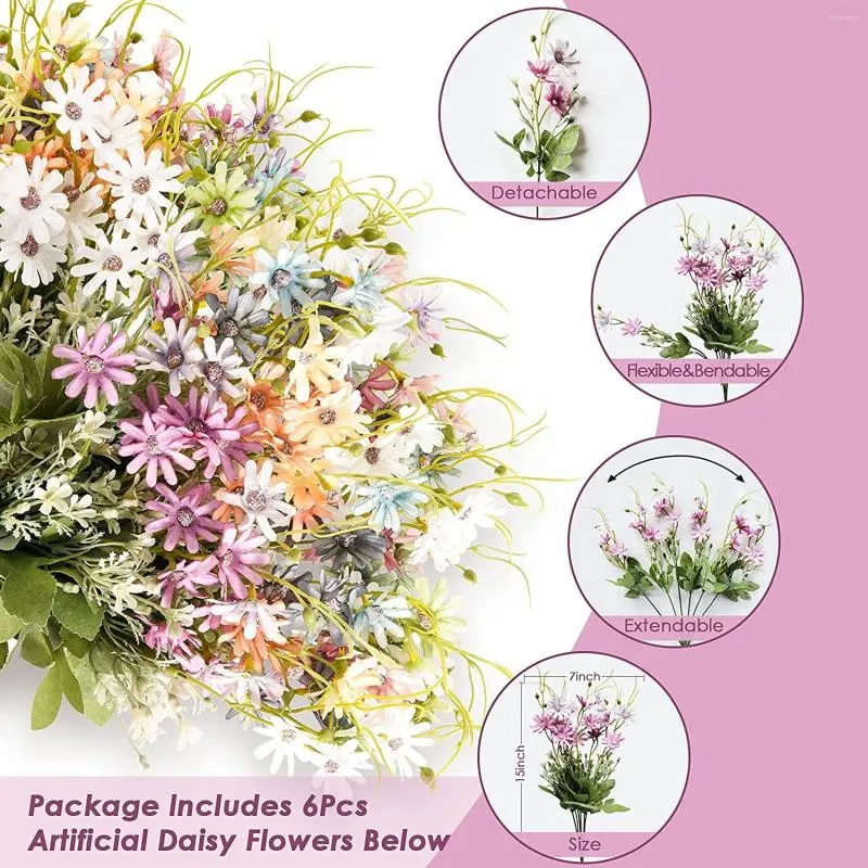 装飾的な花オランダkrysanthemumシミュレーション小さなデイジーウェディングホームポラシングデコレーションプロップフォールフェイクフラワー