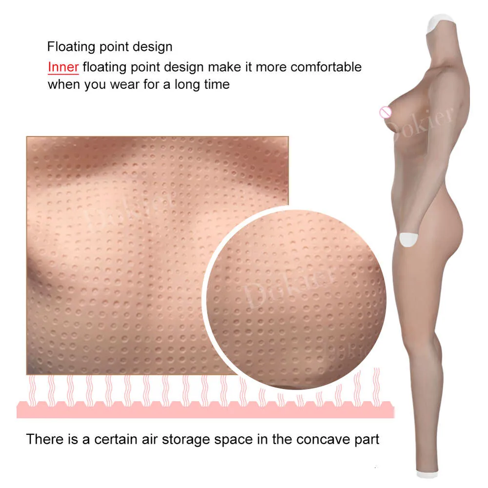 Cross-dressing Silicone C Cup Bodysuit With Arm Male To Female Fake Breast  Form Vagina For Crossdresser Transgender Drag Queen