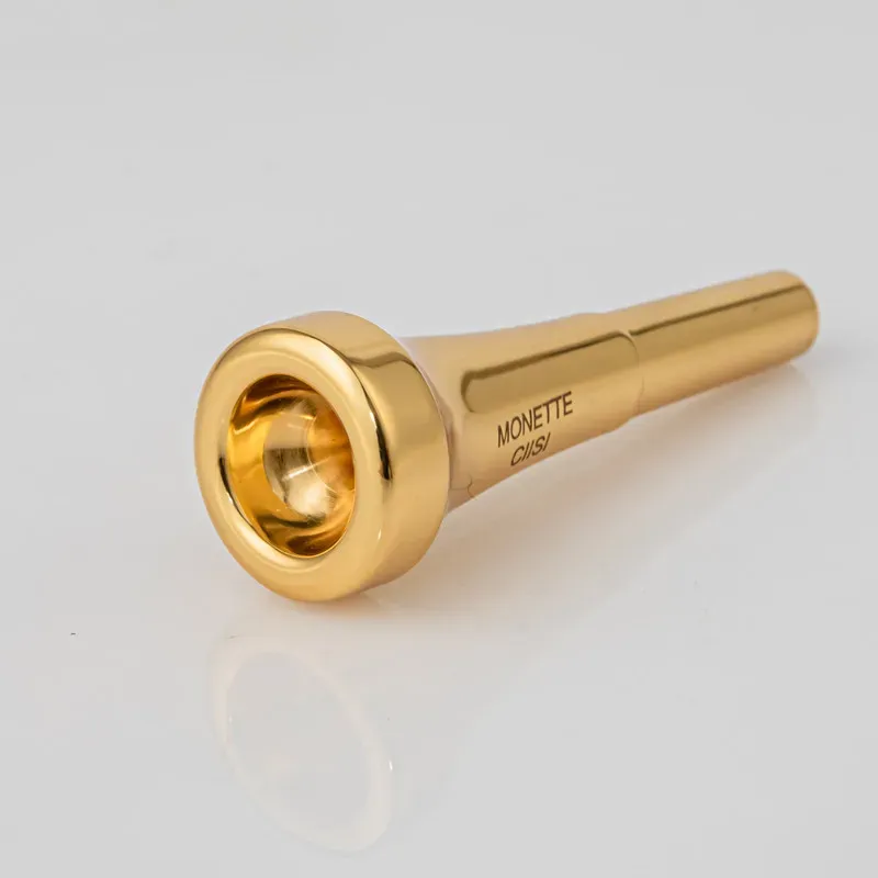 Monette Pro Bb Trumpet Gold Mouthpiece 7C, 5C, 3C Sizes Silver