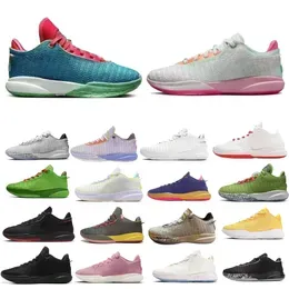 Designer Run Shoes Top Basketball Shoes Pink Lebrons XX 20 20s Barely Green for Sale Hiking Footwear Sport Shoe Trainner Sneakers Outdoor S66 men foams sneakers