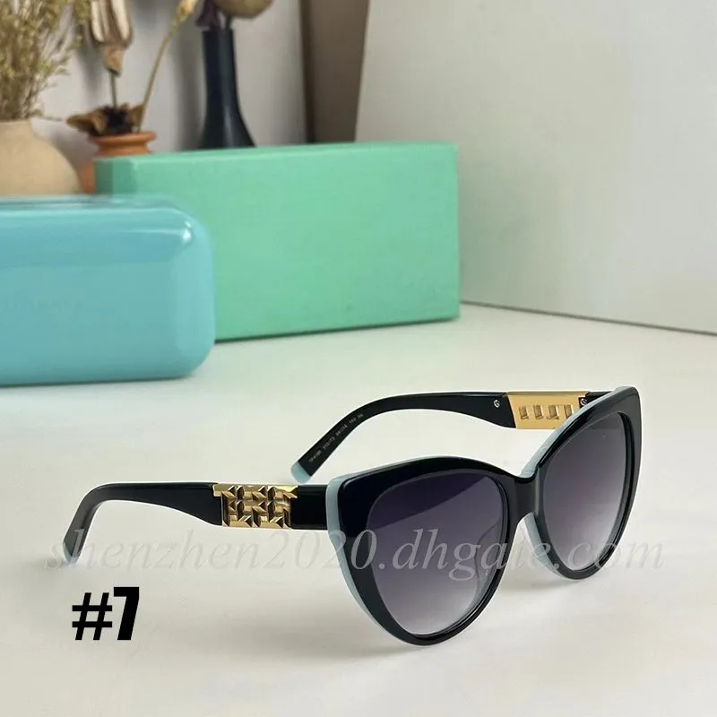 Premiumkvalitet Fashion Solglasögon för kvinnor eller män solglasögon med blå presentförpackning