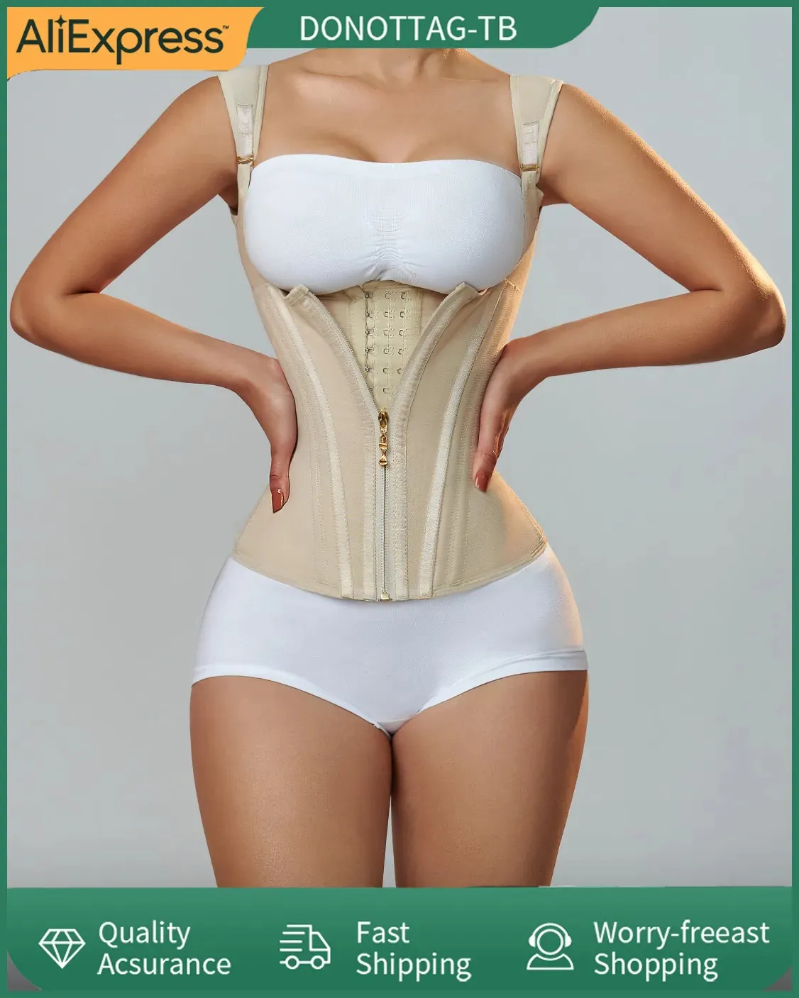 Waist Tummy Shaper Fajas Colombians Girdles With Row Buckle And Zipper Postpartum BBL Corset waistband Waist Trainer Body For Women 231024