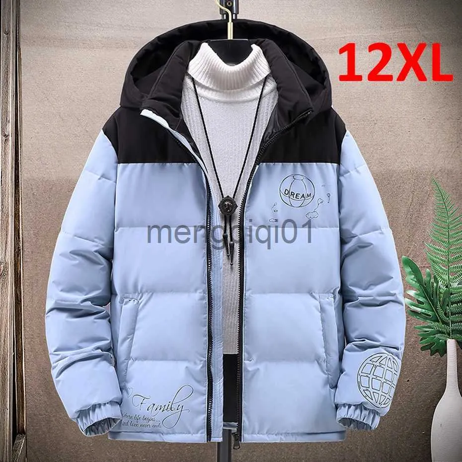 Parkas pour hommes grande taille 10XL 12XL doudoune hommes hiver doudoune Patchwork mode décontracté épais doudoune manteaux mâle grande taille 12XL J231024