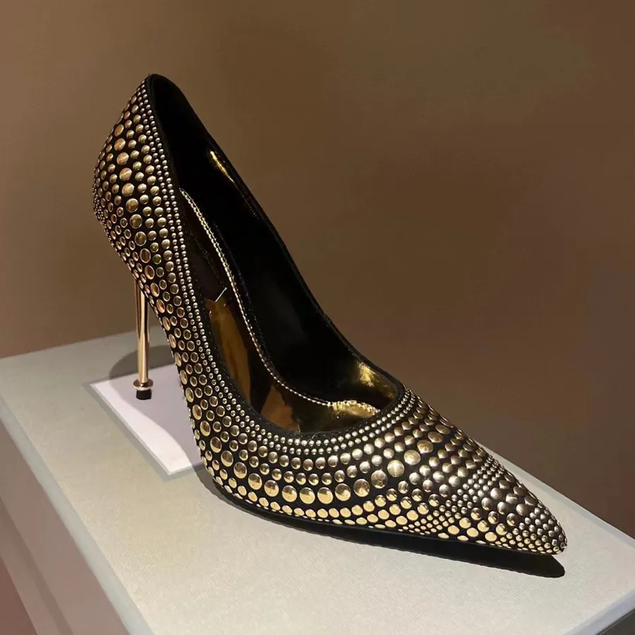 Heels with metal studs cheap