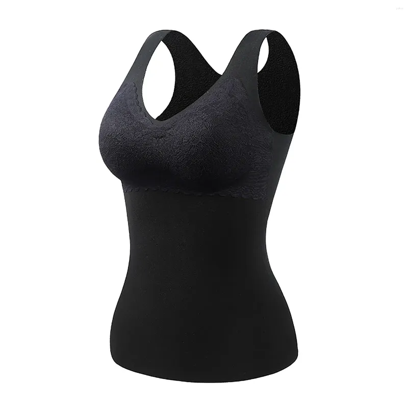 Soutien-gorge sans manches pour femmes, sous-vêtements thermiques avec sous-vêtements en polaire pour hommes, hauts à manches longues, Pack pour hommes