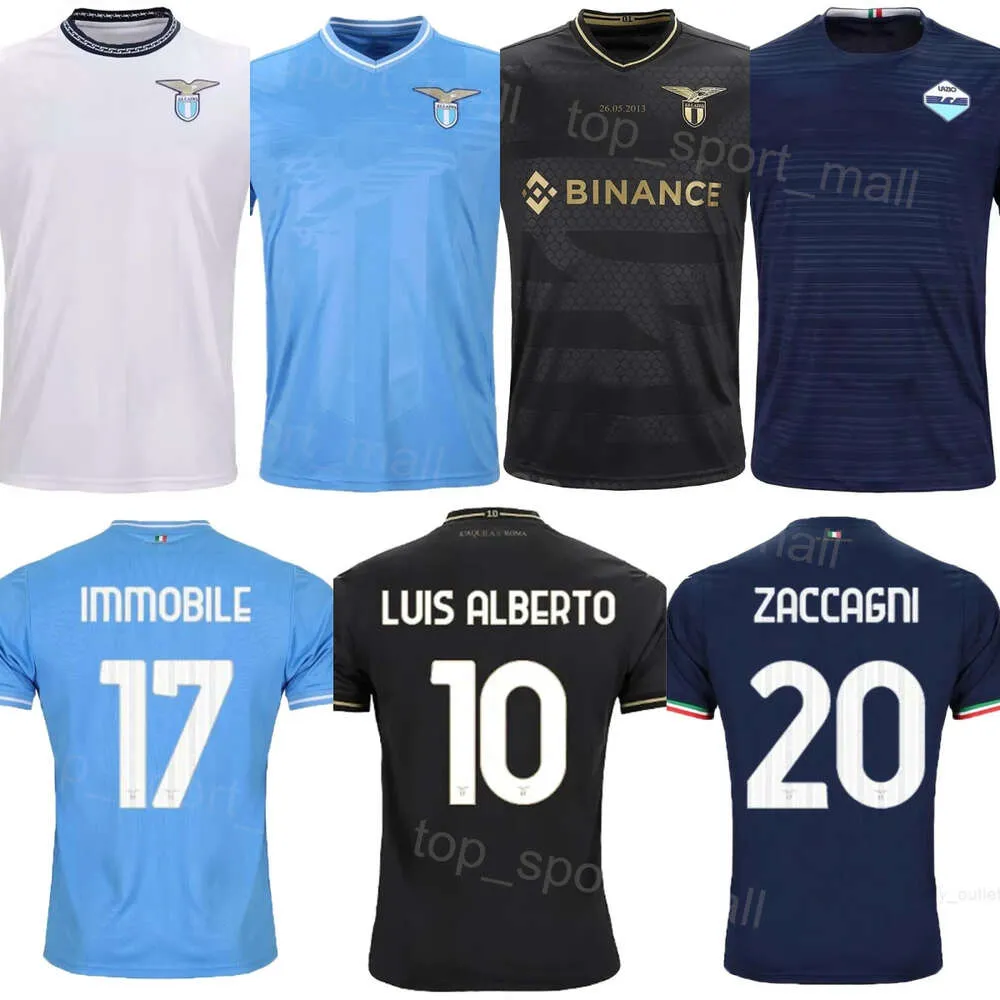 2023 2024 Футбольные майки клуба «Лацио» 10 ALBERTO 17 IMMOBILE 5 VECINO 20 ZACCAGNI 19 CASTELLANOS PROVEDEL ROMAGNOLI MARUSIC ISAKSEN CASALE Комплекты футбольных футболок