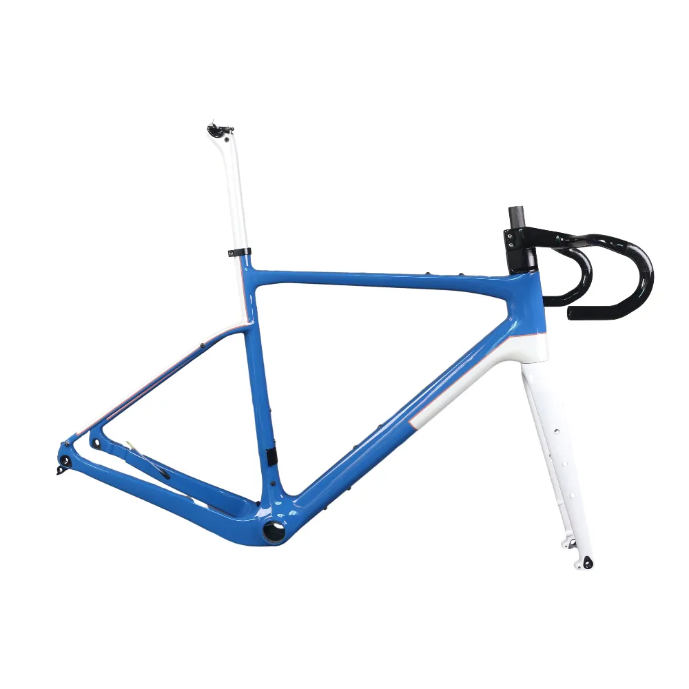 Custom Full Carbon Fiber Toray T1000 Disc Gravel Titanium Road Frame